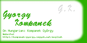 gyorgy kompanek business card