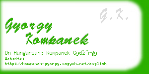 gyorgy kompanek business card